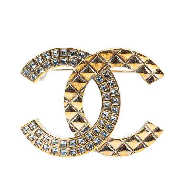 Chanel Coco Mark Gold Gold Plated brooch - Picture 1 of 5
